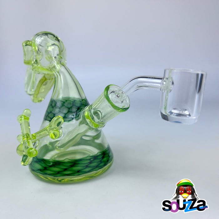 Chameleon Glass Dino Skeleton UV Rig Water Pipe (Piece of the Day-One of a Kind)