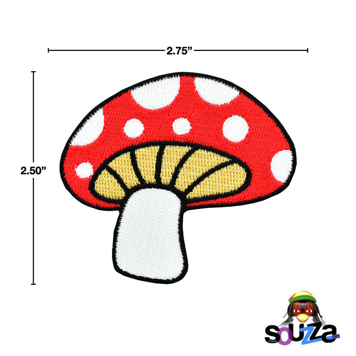 Funky Fly Agaric Mushroom Embroidered Iron-On Patch