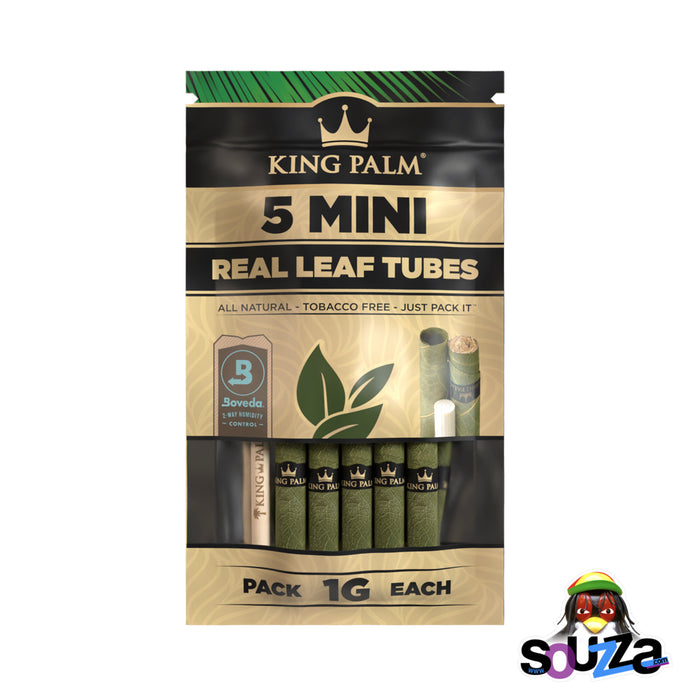 5 Pack, King Palm Pre-Roll Wraps/Cones - Multiple Sizes