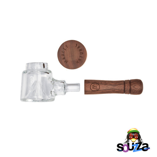 MARLEY NATURAL™ Glass and Walnut Hand Pipe Fully apart for cleaning