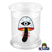 420 Science "Shroom Vision" design Glass Pop-Top Stash Jar Size Large