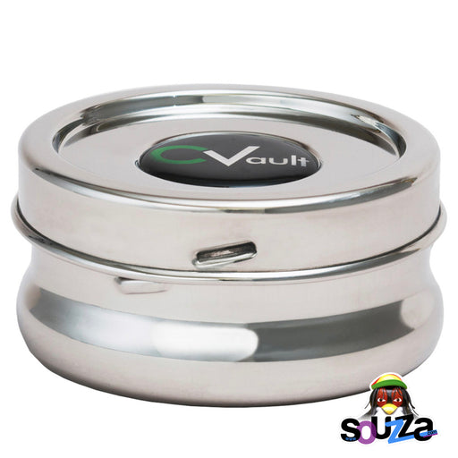 CVault "Twist" Stainless Steel Storage Container w/ Boveda Pack Extra Small