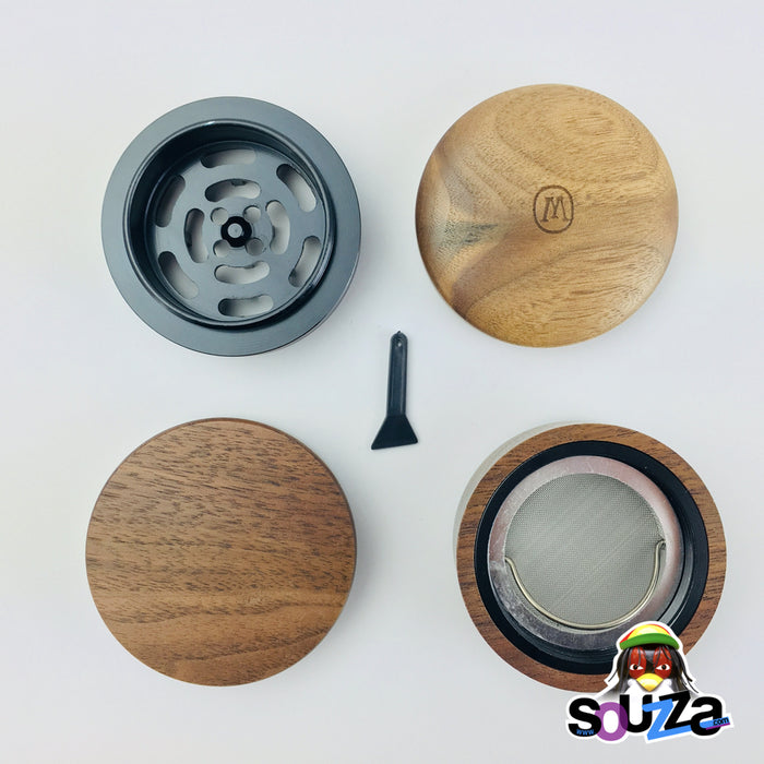 MARLEY NATURAL™ Small Walnut Grinder Open Bottom View 