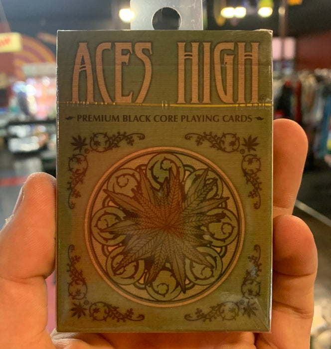 Aces High Weed Playing Cards Box View Black Core 