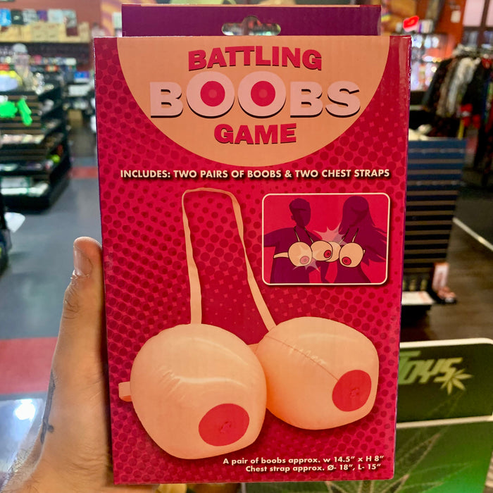 Battling Boobs Inflatable Boob Game Box Front View 2 Player