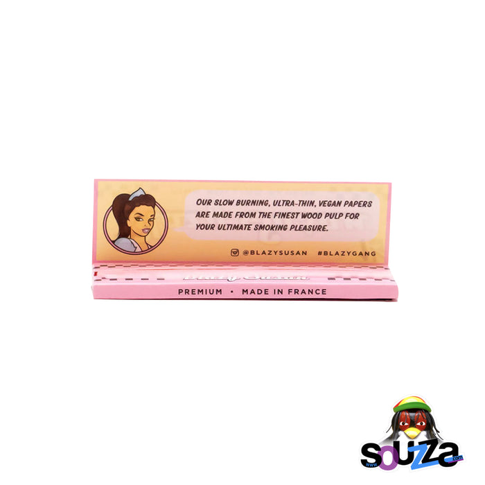 Blazy Susan Pink Rolling Papers | 50pack | Open pack view