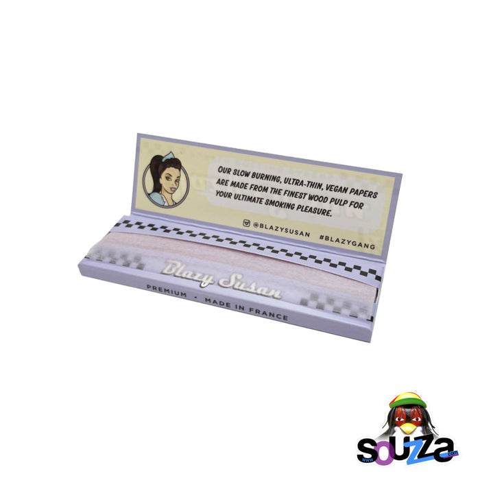 Blazy Susan Purple Rolling Papers | 50pack | Open Pack View