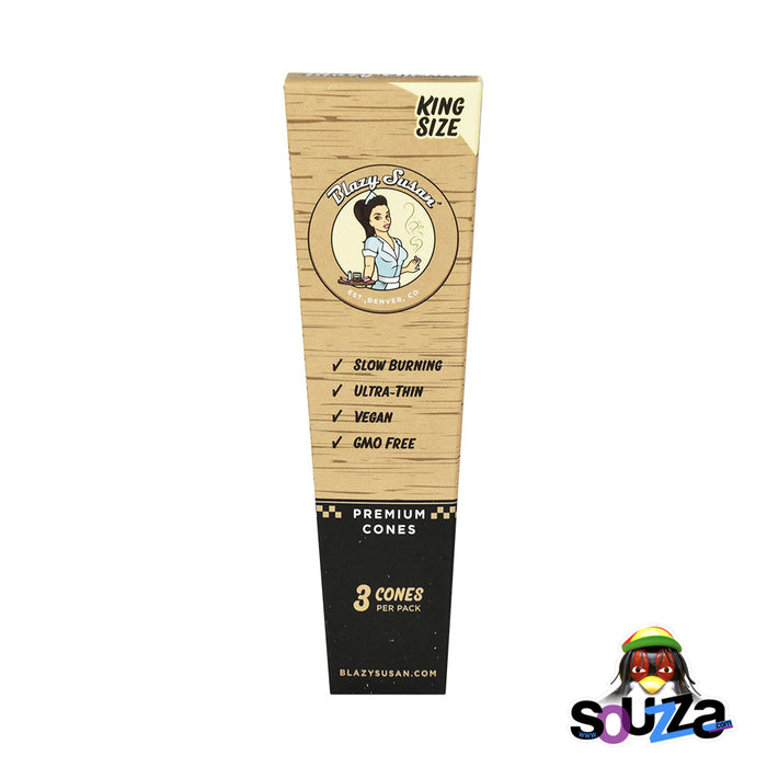 Blazy Susan Unbleached Pre-Rolled Cones - Multiple Sizes
