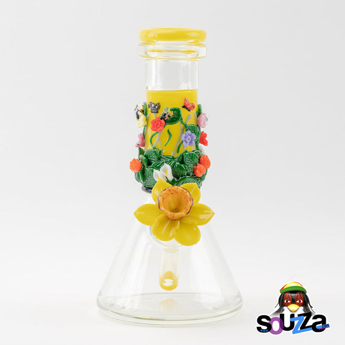 Empire Glassworks Yellow Flower Baby Beaker Water Pipe