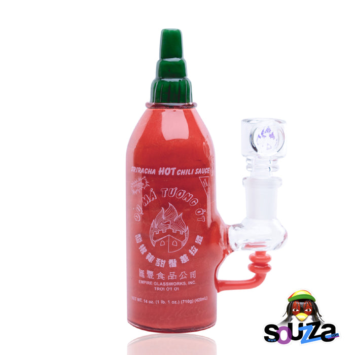 Empire Glassworks Sriracha Bottle Mini Rig Water Pipe