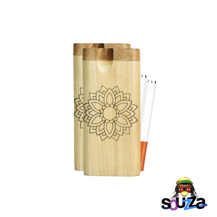 Engraved Wood Smoke Stopper Dugout - Multiple Designs