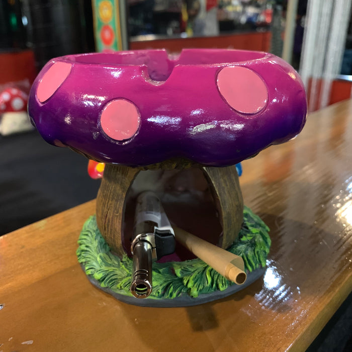 Fantastical Mushroom House Ashtray with Storage Example Large