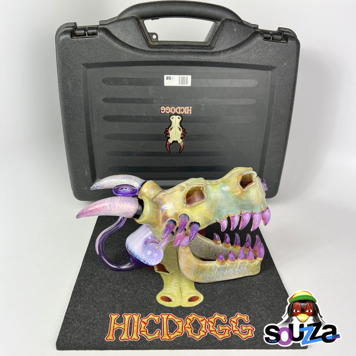 Hicdogg #1 Heady Dragon Skull Worked Water Pipe