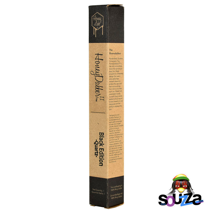 Honey Dabber 2 Black Walnut Wood Vapor Straw - Quartz or Titanium