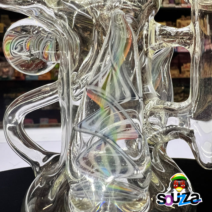 JTS Glass - Cleveland Local Glass Rainbow Recycler Water Pipe