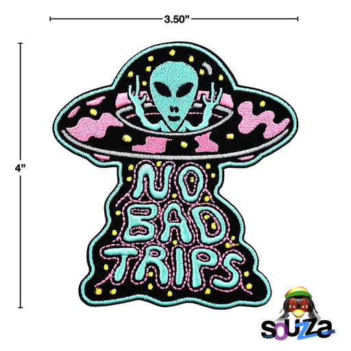 No Bad Trips Embroidered Iron-On Patch
