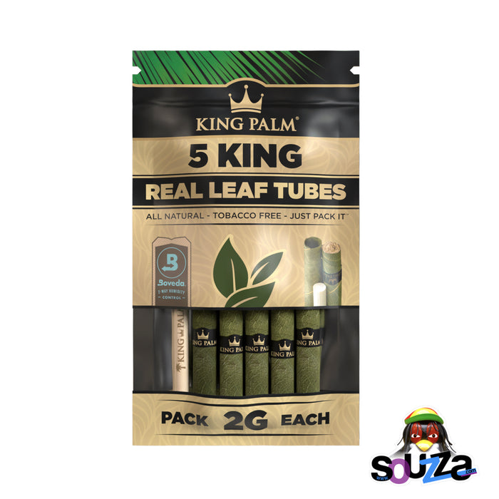 5 Pack, King Palm Pre-Roll Wraps/Cones - Multiple Sizes