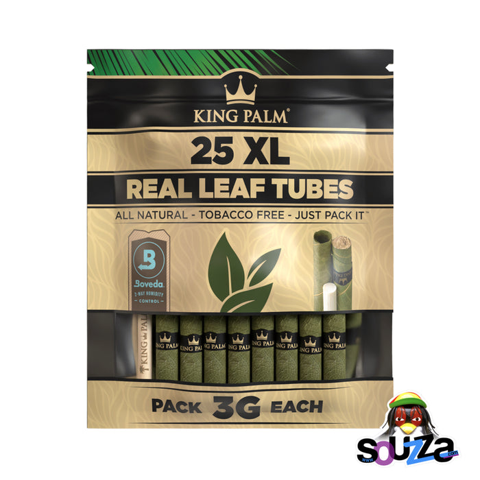 25 Pack, King Palm Pre-Roll Wraps/Cones - Multiple Sizes