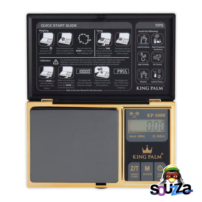 King Palm Gold Plated Digital Scale