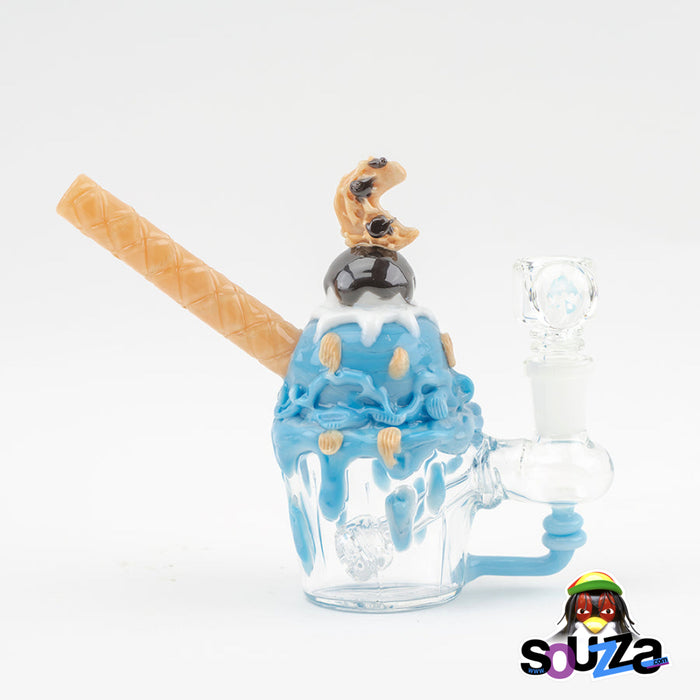 Empire Glassworks Cookie Monster Sundae Mini Rig Water Pipe