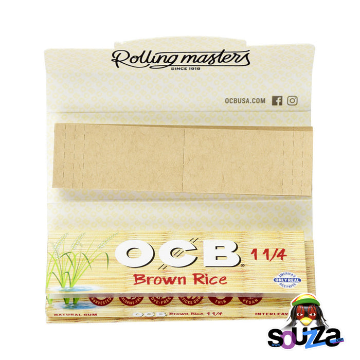 OCB® Brown Rice Rolling Papers With Tips - Multiple Sizes
