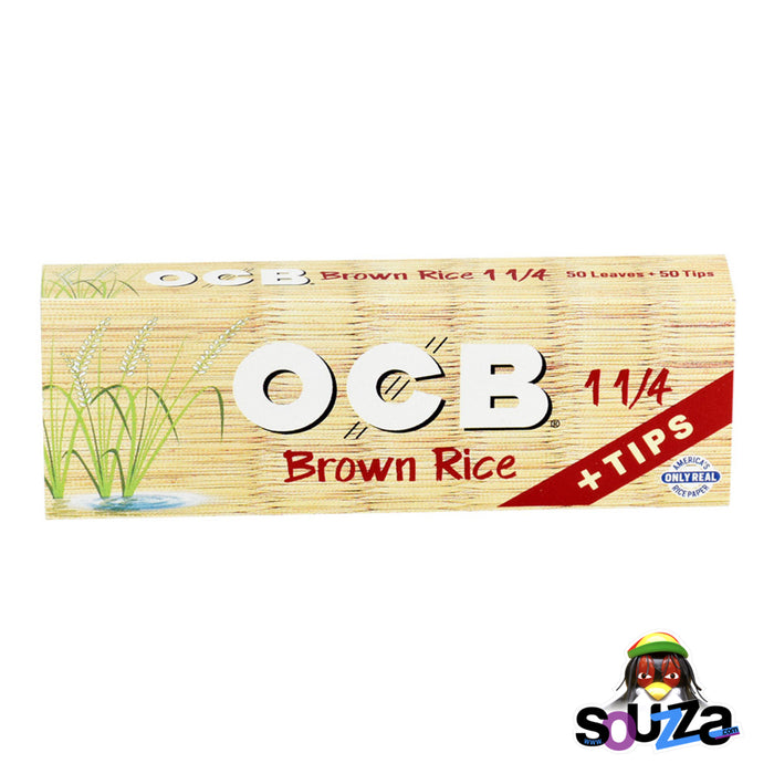 OCB® Brown Rice Rolling Papers With Tips - Multiple Sizes