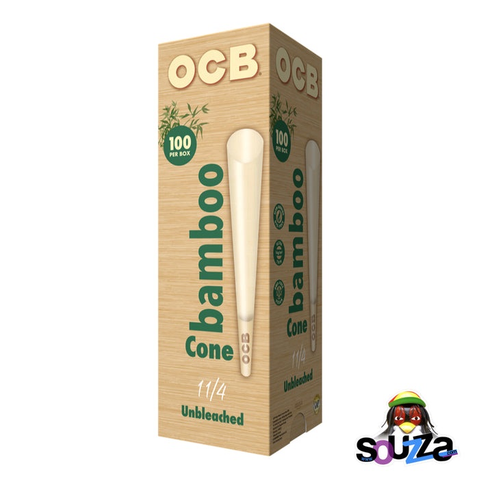 OCB Pre-Rolled Cones Mini Tower | 1 ¼" Bamboo 100 pack