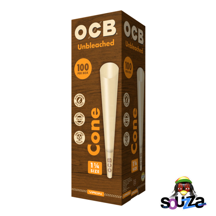 OCB Pre-Rolled Cones Mini Tower | 1 ¼" Virgin 100 Pack