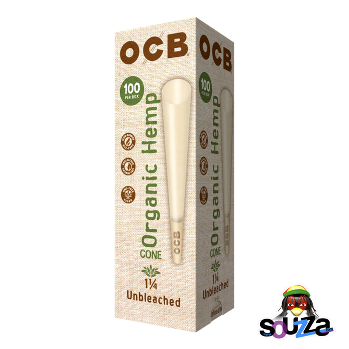OCB Pre-Rolled Cones Mini Tower | 1 ¼" Organic Hemp 100 pack