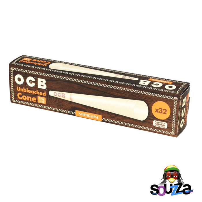 OCB Virgin King Size Unbleached Cones - 100 Pack - Crush Proof Box