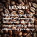 Coffee beans with 'Beanory' text describing coffee flavor profile