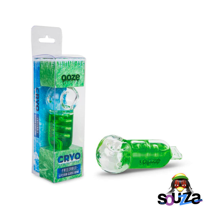 Ooze Cryo Glycerin Chilled Glass Hand Pipe - Multiple Colors Available