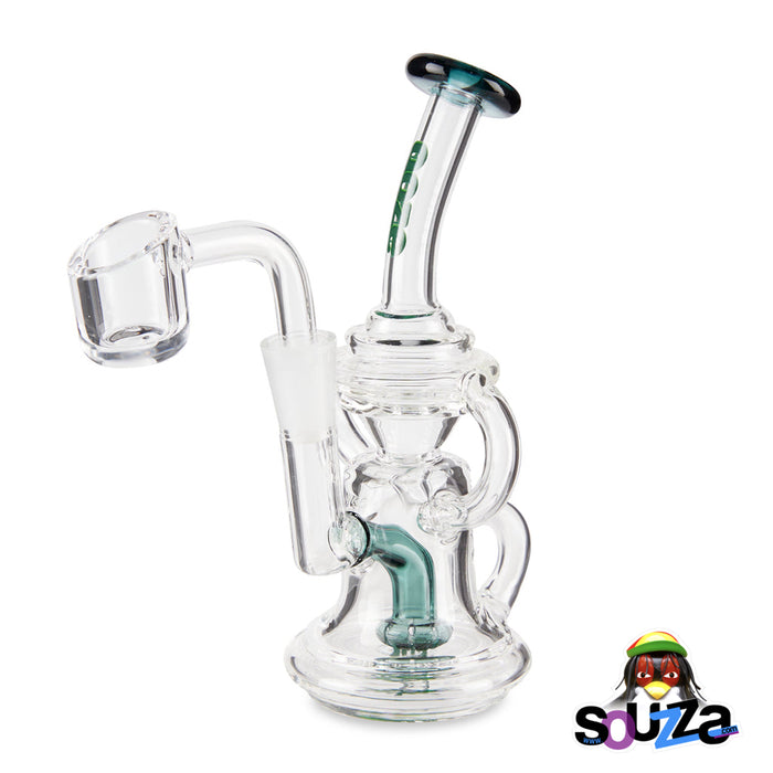 Ocean Green Ooze Surge Mini Recycler Dab Rig