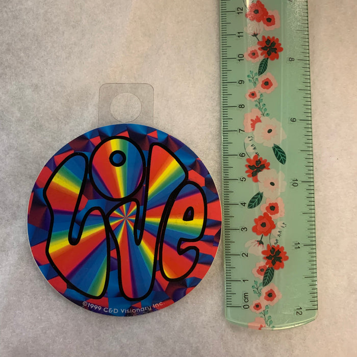 Psychadelic Love Sticker with Ruler 