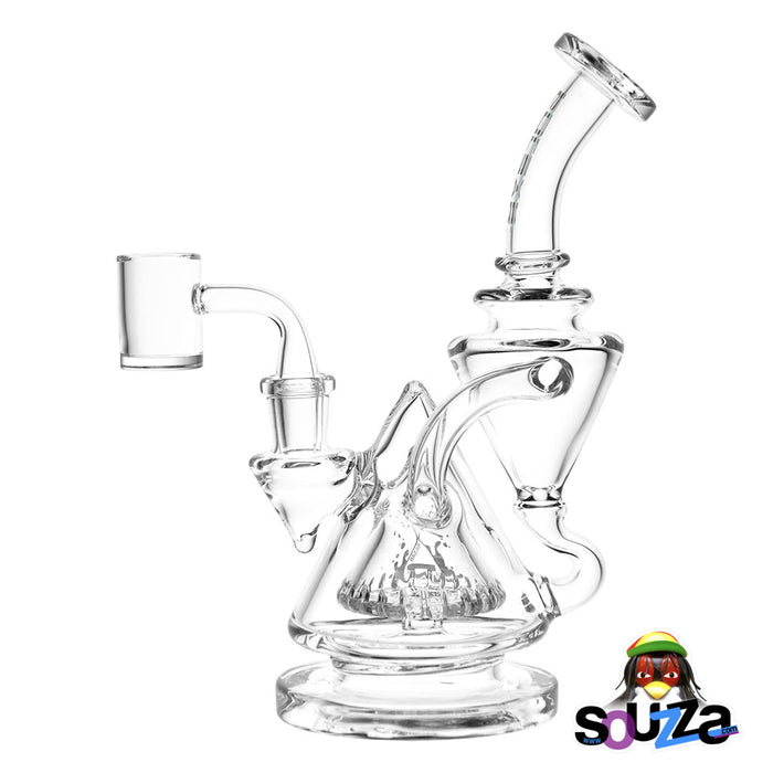 Side View Pulsar Pyramid Baller Recycler Rig | 8" | 14mm F