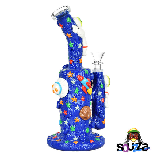 Pulsar Spaceman Water Pipe | 9.5" | 14mm Female rear view
