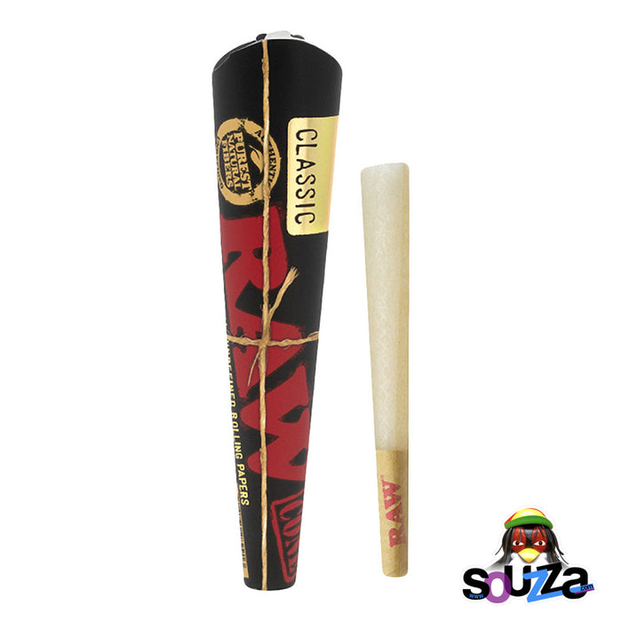 Raw Black 1 ¼ Pre-Rolled Cones - Multiple Sizes