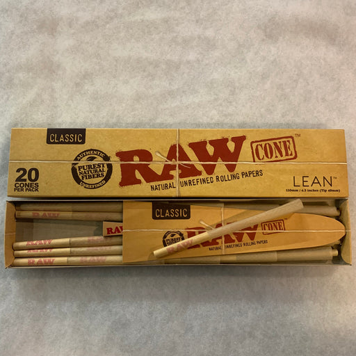 Raw Classic Lean Cones 20 Pack With Cardboard Funnel 