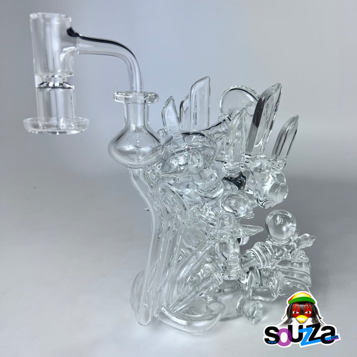 Rhythm Glass Clear Elder Rig with Bear Quartz Slurper