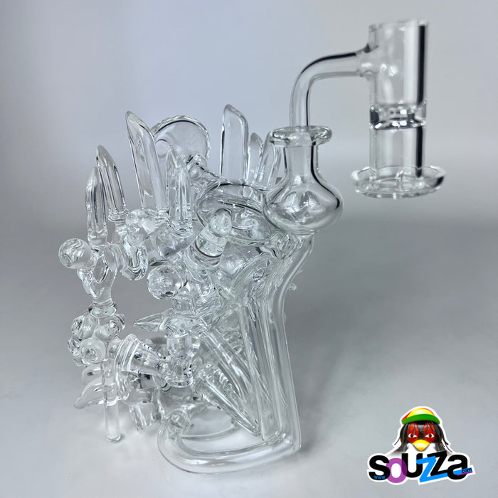 Rhythm Glass Clear Elder Rig with Bear Quartz Slurper