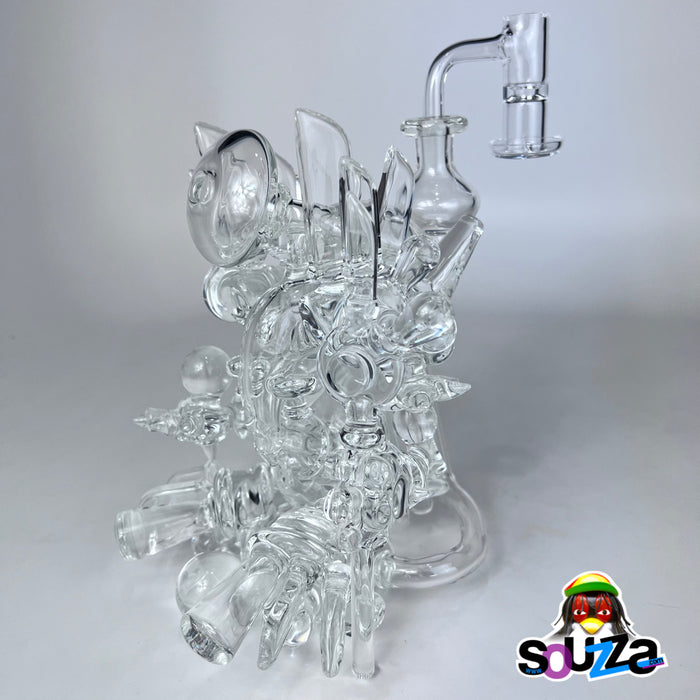 Rhythm Glass Clear Elder Rig with Bear Quartz Slurper