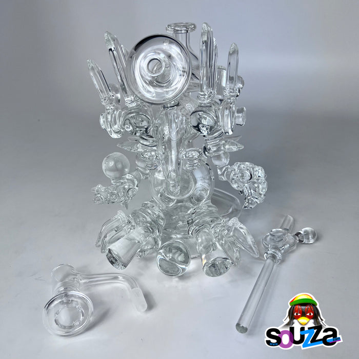 Rhythm Glass Clear Elder Rig with Bear Quartz Slurper