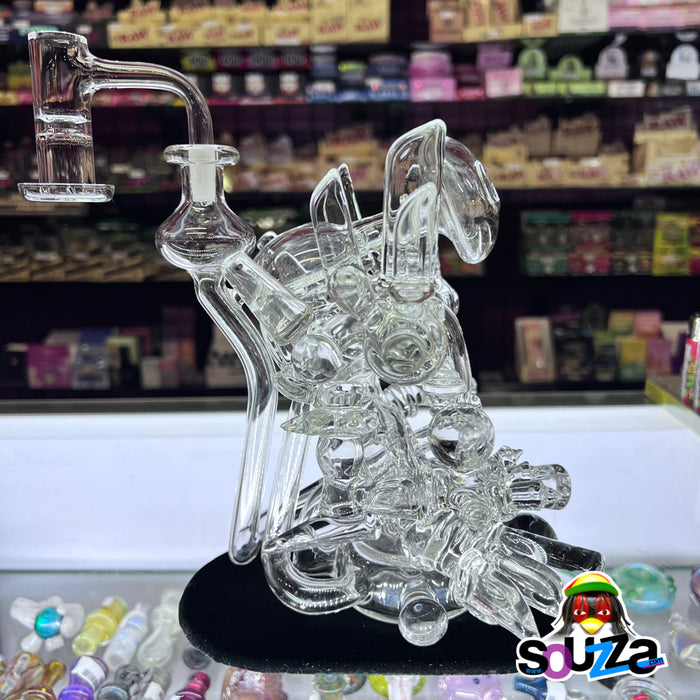 Rhythm Glass Clear Elder Rig with Bear Quartz Slurper