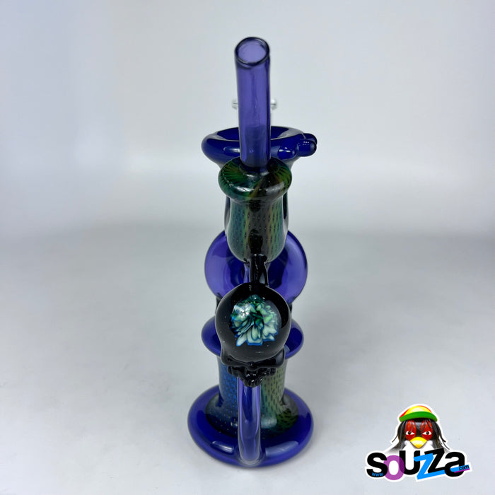 Rhythm Glass and Durin Glass Collaboration Stealie Recycler Rig with Pulsar Banger & Cap