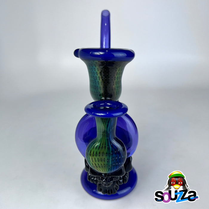 Rhythm Glass and Durin Glass Collaboration Stealie Recycler Rig with Pulsar Banger & Cap