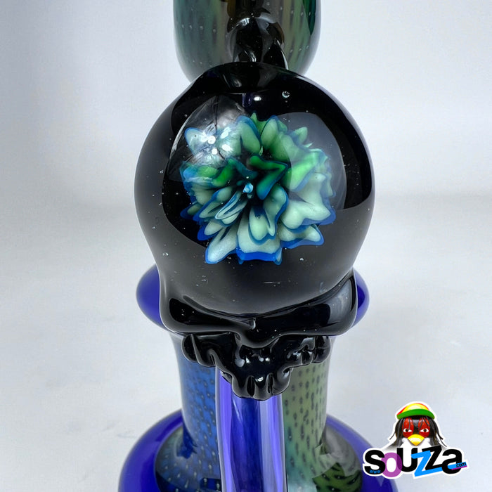 Rhythm Glass and Durin Glass Collaboration Stealie Recycler Rig with Pulsar Banger & Cap