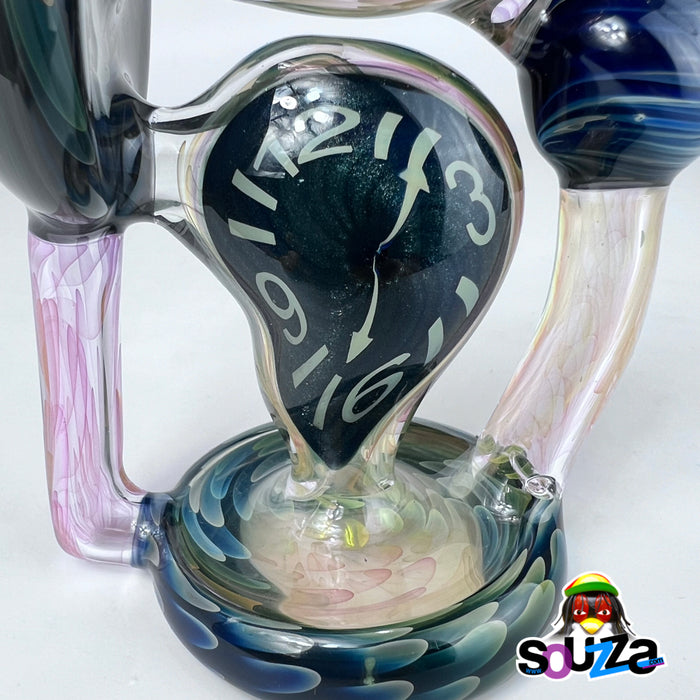 Rhythm Glass and Scoby Glass Collaboration, Glass Clock Recycler with Bear Quartz Banger