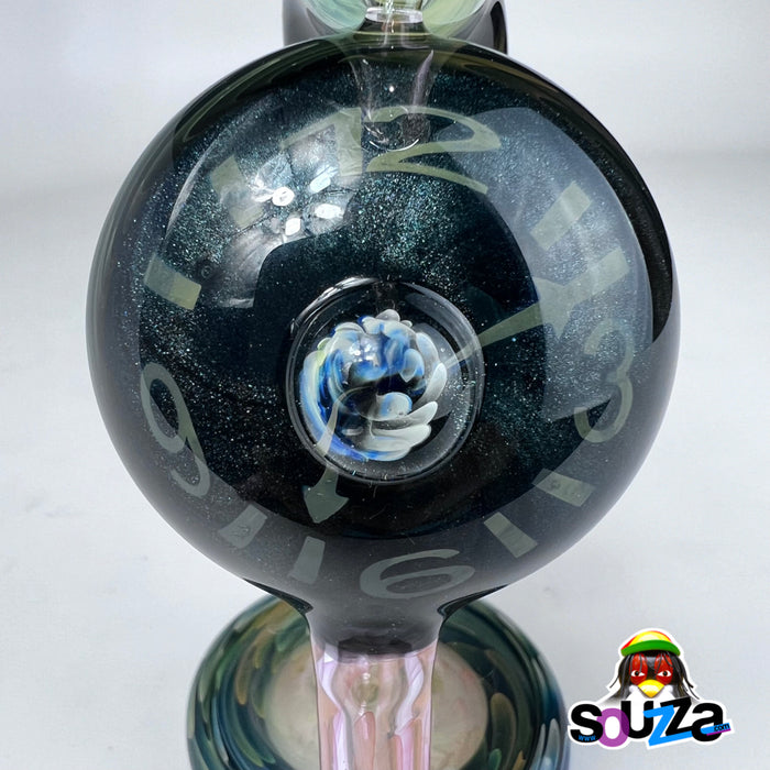 Rhythm Glass and Scoby Glass Collaboration, Glass Clock Recycler with Bear Quartz Banger