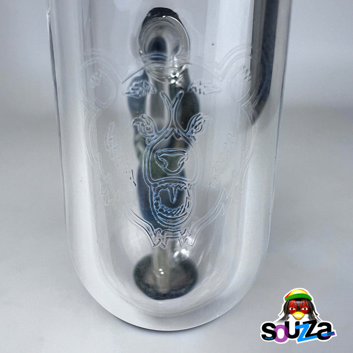 Rhythm Glass and Scoby Glass Collaboration, Glass Clock Recycler with Bear Quartz Banger