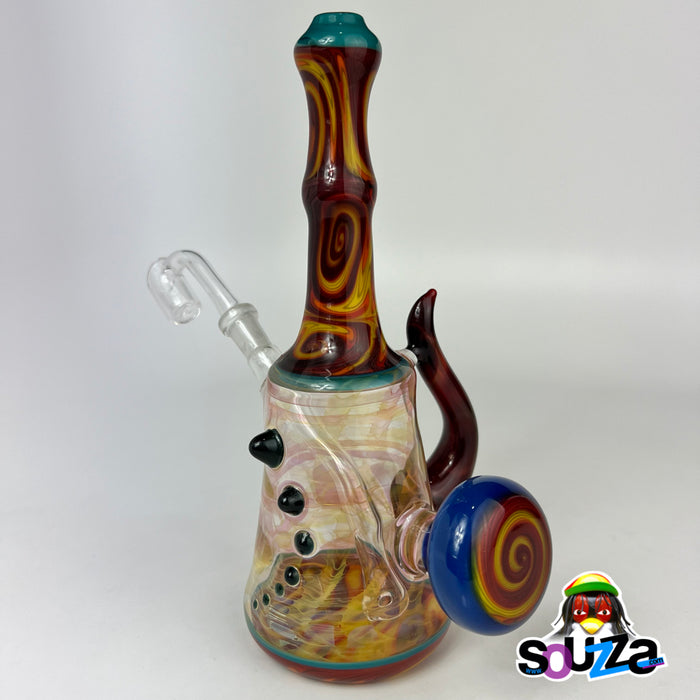 Rival Glass Local Worked Heady Glass Water Pipe